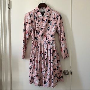 Teterot Salon Korean Hanbok Wrap Dress floral midi